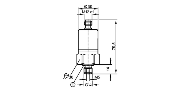 1: Уплотнение FPM / DIN 3869-14