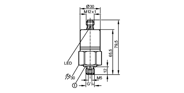 1: Уплотнение FPM / DIN 3869-14  