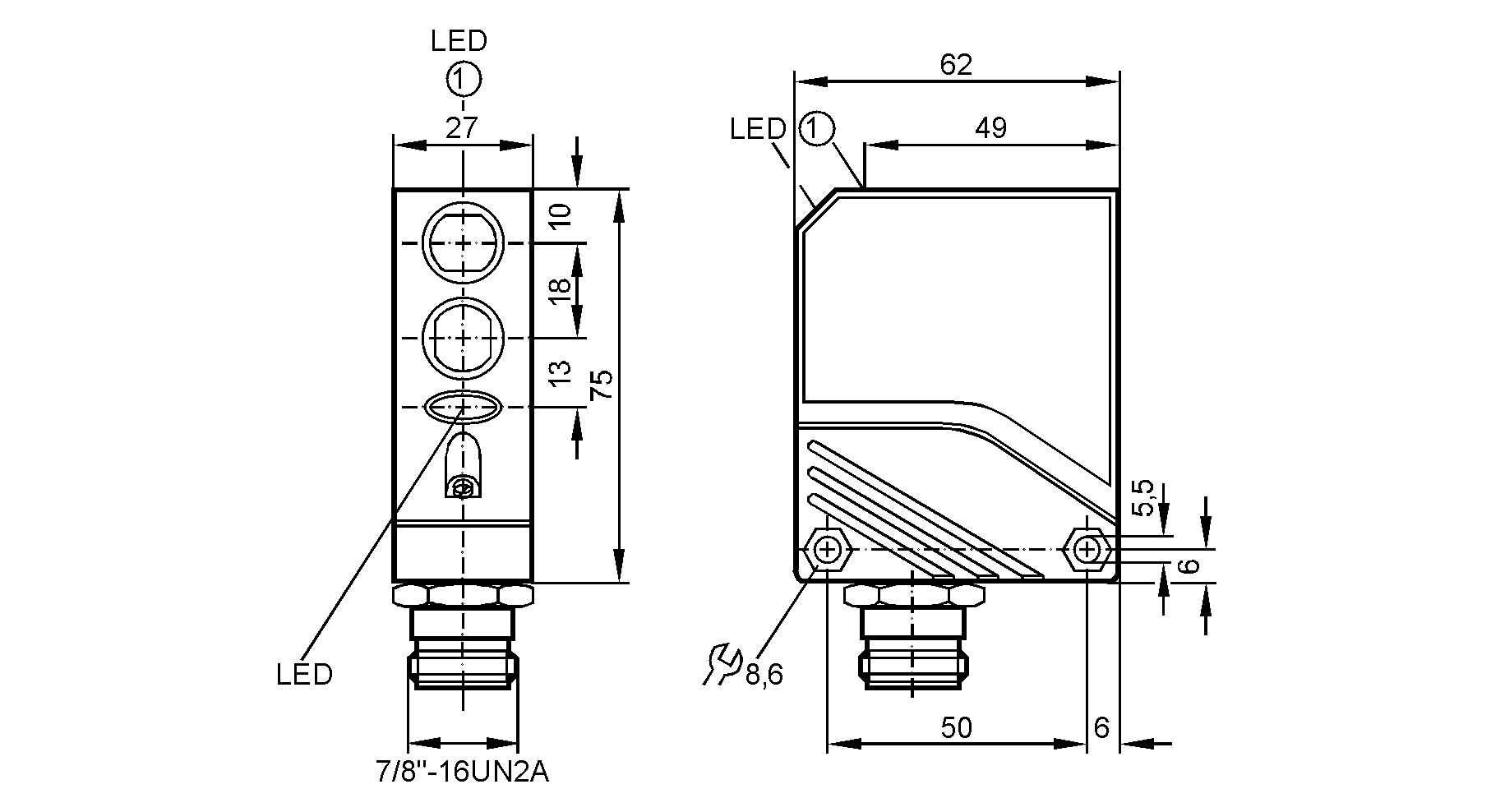 1: Кнопка для программирования 