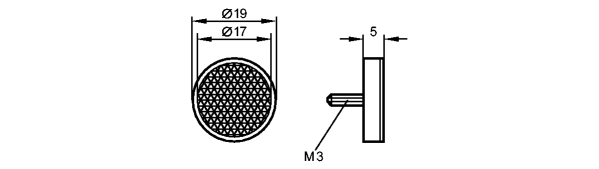 1: M3, глубина 8 mm