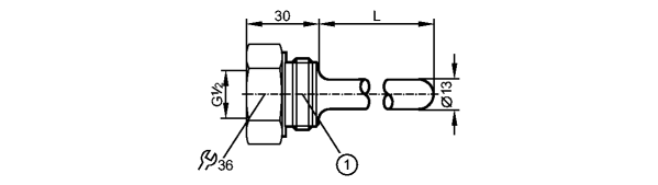 1: Резьба ASEPTOFLEX   