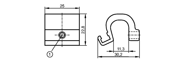 1: Крепежный винт SW 2,5