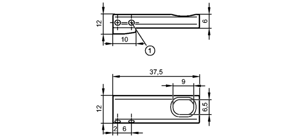 1: винт с головкой M3x12