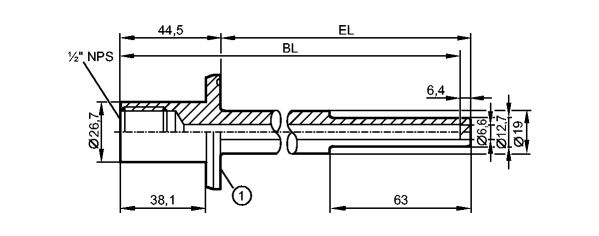 1: 1,5" Clamp (ISO 2852) Made in USA