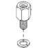 ITT Industries. Connector Accessories Jackpost with Lock Washer Brass Nickel Finished - D121073-42