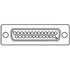 ITT Industries. Conn D-Subminiature PIN 25 POS 2.8mm Solder RA Thru-Hole 25 Terminal 1 Port - DB-25P-1-A-5-N-K87