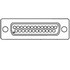 ITT Industries. Conn D-Subminiature SKT 25 POS Solder RA Thru-Hole 25 Terminal 1 Port - DB-25S-1-A-7-N-A197