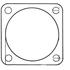 075-8514-001 ITT Industries Gaskets Square Aluminum Panel Mount 22.1mm Automotive