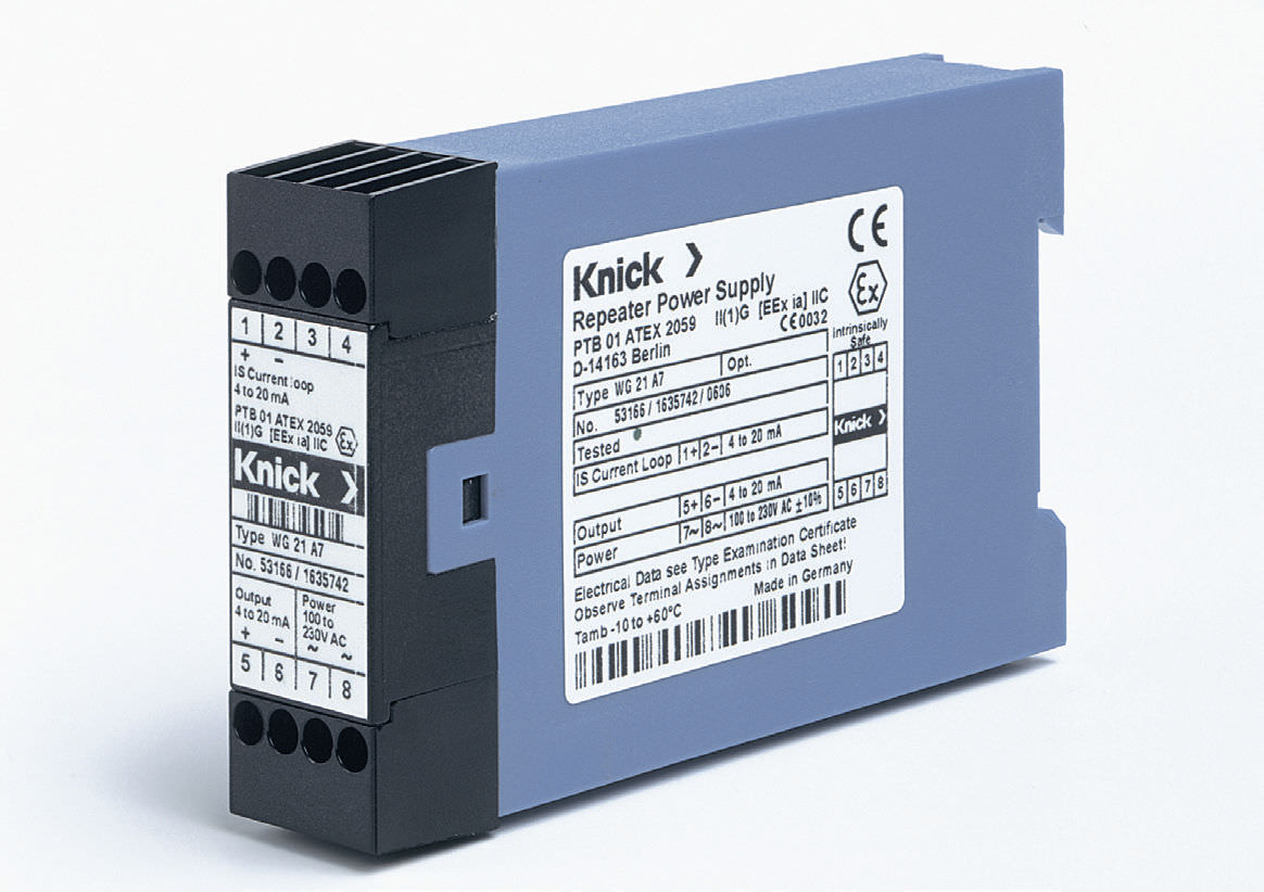 Источник электропитания AC/DC с гальванической изоляцией на DIN-рейке цифровой WG 21 Knick