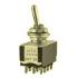 Knitter-Switch. Switch Toggle Mom ON Mom DP3T Round Lever Solder Tag 6A 250VAC 30VDC Panel Mount with Threads - MTA 406 SA