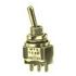 Knitter-Switch. Switch Toggle Mom OFF ON SPDT Round Lever Solder Tag 6A 250VAC 30VDC Panel Mount with Threads - MTE 106 H