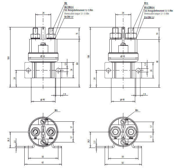 Электромеханическое реле мощность напряжение штекерное 825 series Layher AG