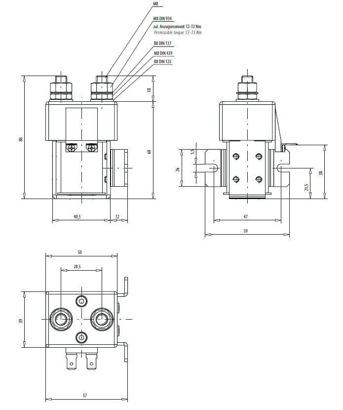Электромеханическое реле мощность напряжение штекерное Layher AG