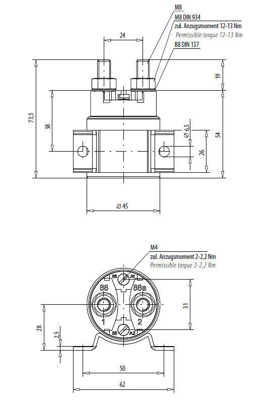 Электромеханическое реле мощность напряжение штекерное Layher AG