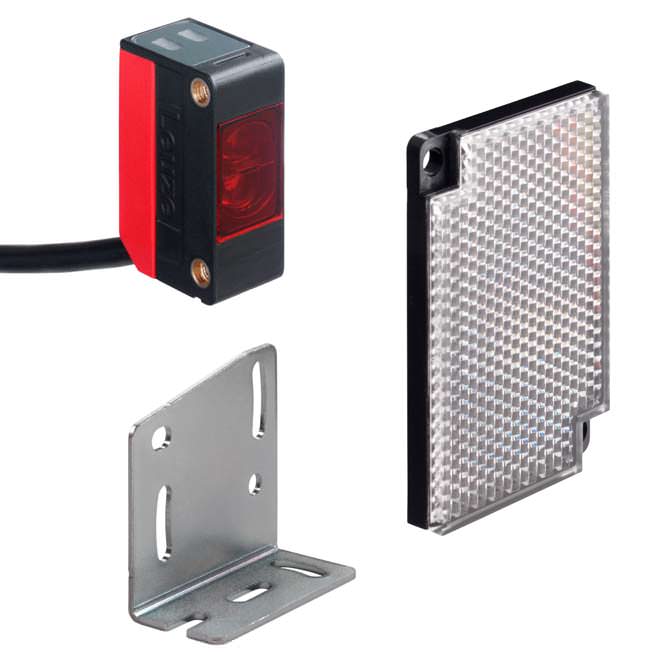 Leuze. SET PRK5 + BT205M + TKS40x60.A - Polarized retro-reflective photoelectric sensor set - 50125993