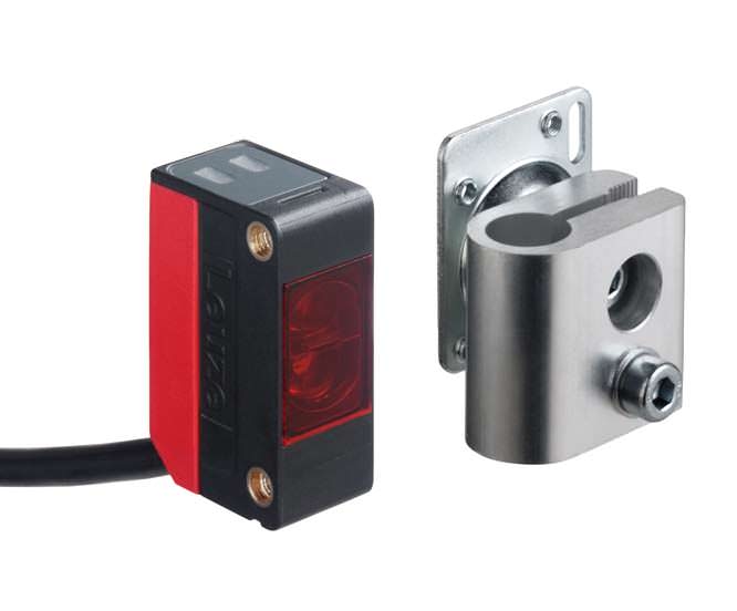 Leuze. SET PRK5/4P-200-M12+BTU200-D12 - Polarized retro-reflective photoelectric sensor set - 50122475