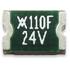 MINISMDC110F/24-2 Littelfuse PTC Resettable Fuse 1.1A(hold) 2.2A(trip) 24VDC 100A 0.8W 0.5s 0.06Ohm SMD Solder Pad 1812 T/R Automotive RF1182-000