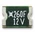 MINISMDC260F/12-2 Littelfuse PTC Resettable Fuse 2.6A(hold) 5A(trip) 12VDC 100A 1W 5s 0.015Ohm SMD Solder Pad 1812 T/R Automotive RF1183-000
