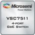 Microchip Technology. Ethernet Switch 4-Port 1000Mbps 172-Pin QFN Tray - VSC7511XMY
