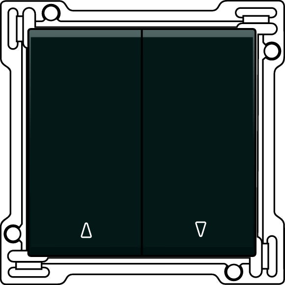Moeller. Rocker, 2-way, shutter pushbutton, electrically interlocked, Anthracite - 117871