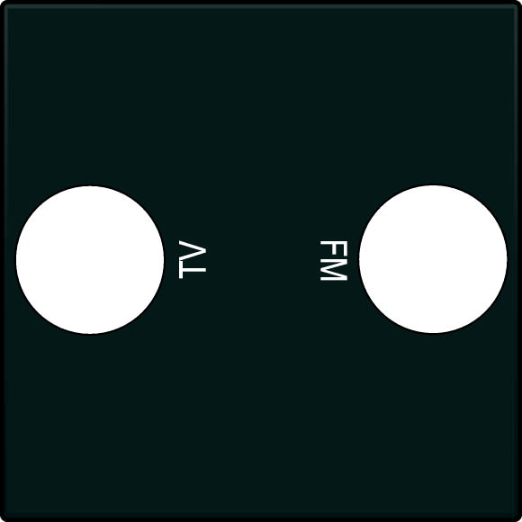 Moeller. Central plate, TV/FM connection,  Anthracite - 117892