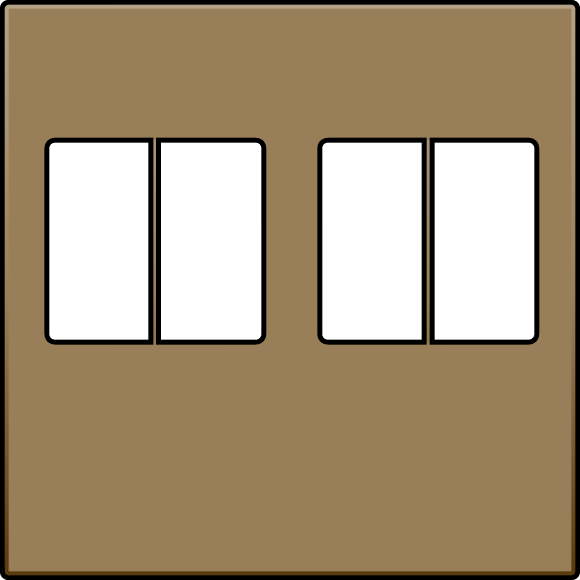 Moeller. Central plate, 2x loudspeaker connection, Bronze - 118000