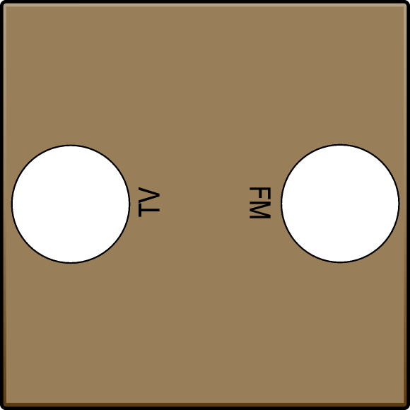 Moeller. Central plate, TV/FM connection,  Bronze - 118001