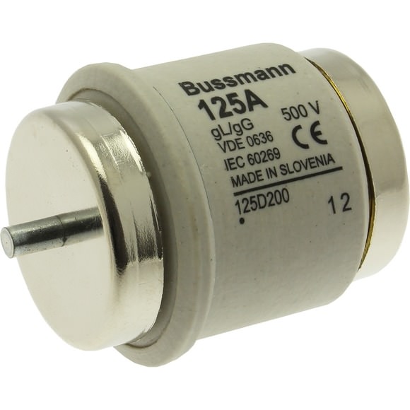 Moeller. Предохранитель, низкое напряжение, 125 A, AC 500 V, D5, 56 x 46 мм, gL/gG, DIN, IEC, с временной задержкой 125D200