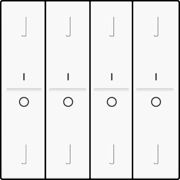 Moeller. Rocker, 4-way, I/0, radio/Niko bus, White - 118159