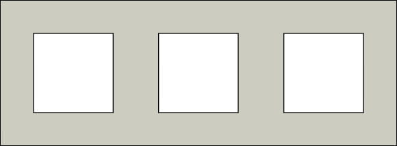 Moeller. Frame, 3-way, Soft Gray - 127346