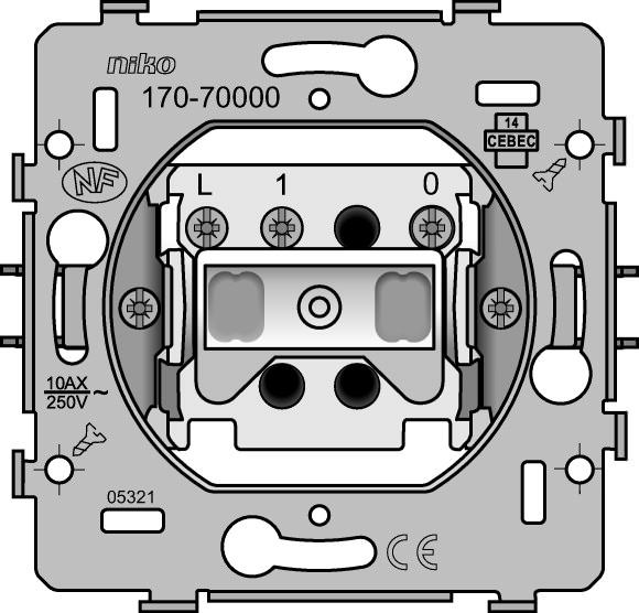 Moeller. Base for push button, N.O., 10A, 250V - 118413