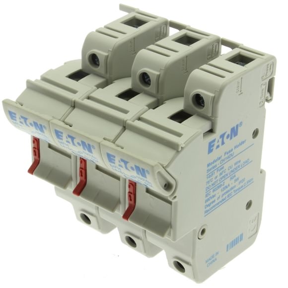 Moeller. Патрон предохранителя, низкое напряжение, 50 A, AC 690 V, 14 x 51 mm, 3P, IEC - CH143DU
