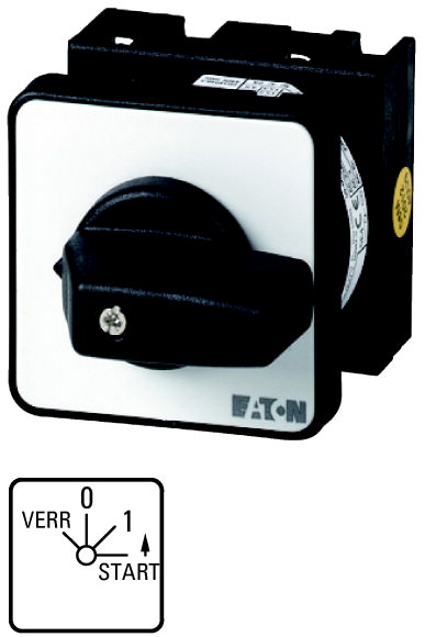Moeller. Переключатель, контакты: 3, 20 A, Передняя панель: Verr.-0-1<START, 45 °, с фиксацией, Монтаж - 011466