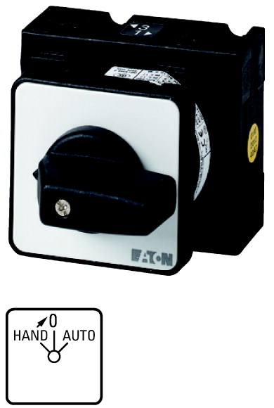 Moeller. Переключатель, контакты: 4, 32 A, Передняя панель: HAND>0-AUTO, 45 °, без фиксации/с фиксацией, Монтаж - 012033
