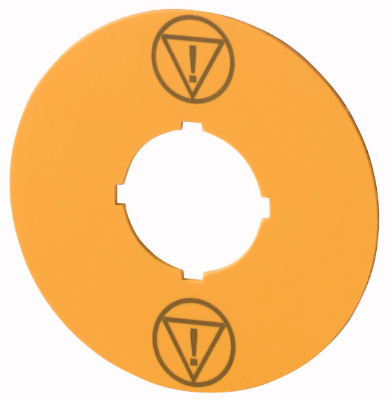 Moeller. Табличка; АВАР. ВЫКЛ.; желтая; D = 60 мм; с символом IEC60417-5638 - 180472