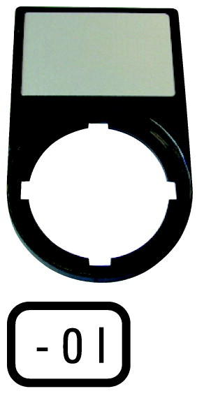 Moeller. Шильдик "0-I" с держателем 30х50, цвет черный - 216485