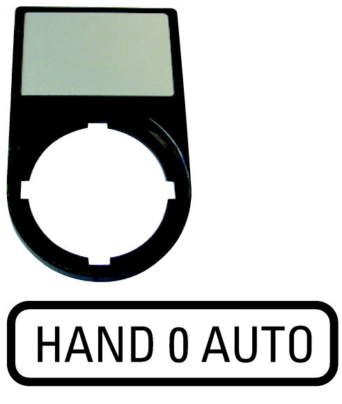 Moeller. Шильдик "HAND-0-AUTO" с держателем 30х50, цвет черный - 216493