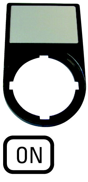 Moeller. Шильдик "ON" с держателем 30х50, цвет черный - 216496