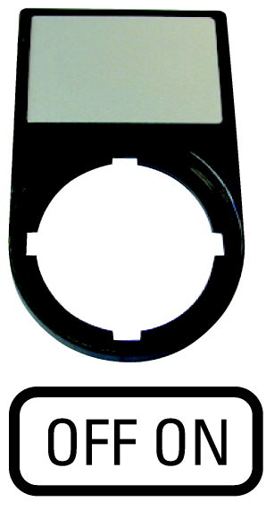 Moeller. Шильдик "OFF-ON" с держателем 30х50, цвет черный - 216499