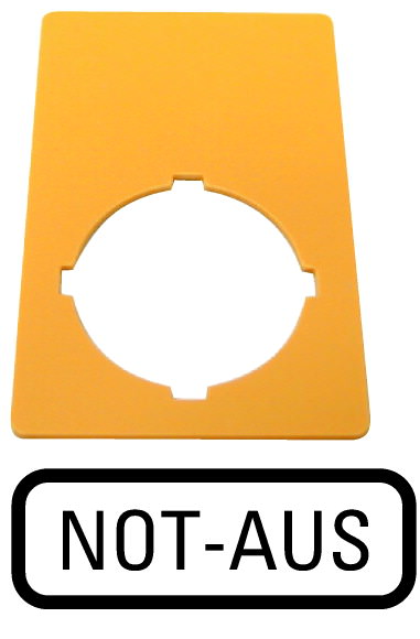 Moeller. Знак, аварийная остановка, желтый, ГхШ = 50x33mm, аварийный останов - 216471
