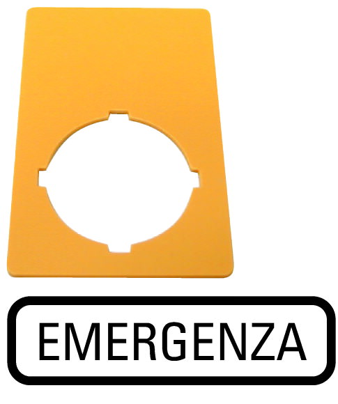 Moeller. Знак, аварийная остановка, желтый, ГхШ = 50x33mm, EMERGENZA - 216474