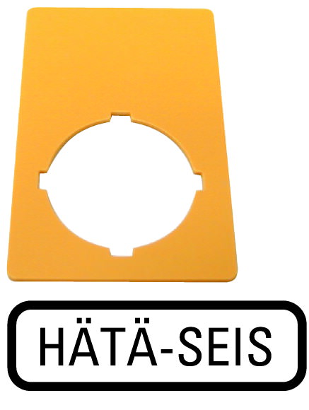 Moeller. Знак, аварийная остановка, желтый, ГхШ = 50x33mm, НATA - SEIS - 216477