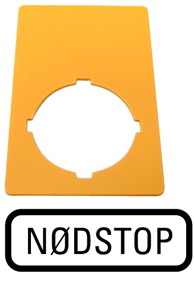 Moeller. Знак, аварийная остановка, желтый, ГхШ = 50x33mm, NODSTOP - 216478