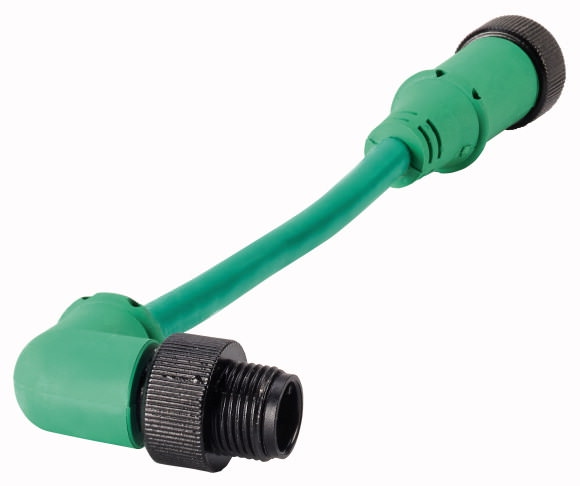 Moeller. SmartWire-DT round cable IP67,0,1 m, 5 pole, Prefabricated with angled M12 plug and M12 socket - 183155