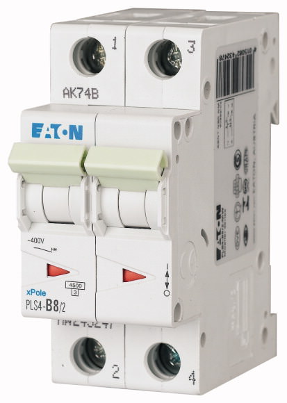 Moeller. Over current switch, 8A, 2 p, type B characteristic - 243247