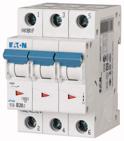 Moeller. Over current switch, 20A, 3p, type C characteristic - 242950