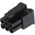0430250600 Molex Conn Housing RCP 6 POS 3mm Crimp ST Cable Mount Black Micro-Fit 3.0™ Bag