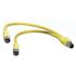 1200680250 Molex Cable Assembly TPE 0.3m 22AWG M12 Circular to 2M12 Circular 4 to 3 POS M-F Micro-Change®