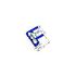 Molex. Quick Disconnect Terminal 14-16AWG Brass Blue F 15.75mm Electro Tin Avikrimp™ Bag - 0190060011
