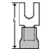 Molex. Block Spade Tongue Terminal 18-22AWG Copper Red 19.9mm Tin InsulKrimp™ Bag - 0191310038